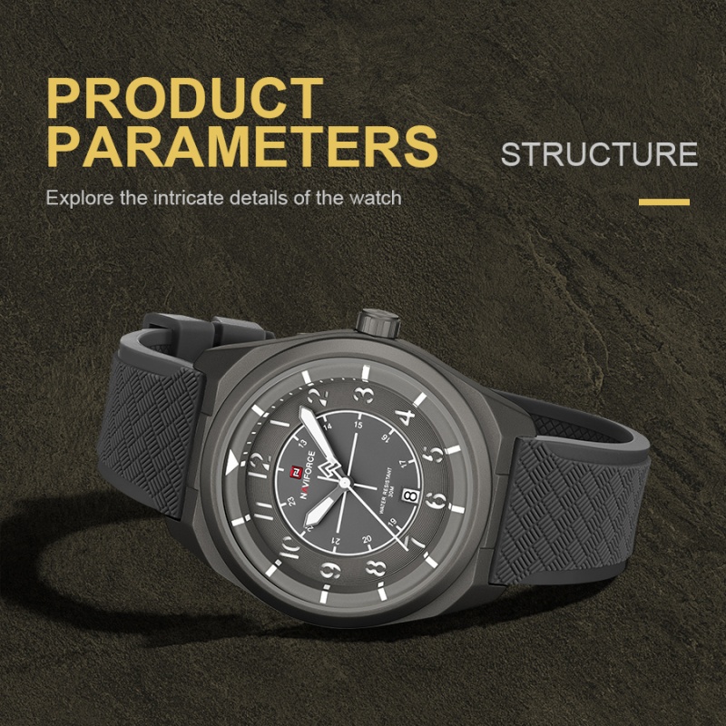 Outdoor Sport Smart Watch - NAVIFORCE Erkekler Kuvars Takvimli Saat 3ATM